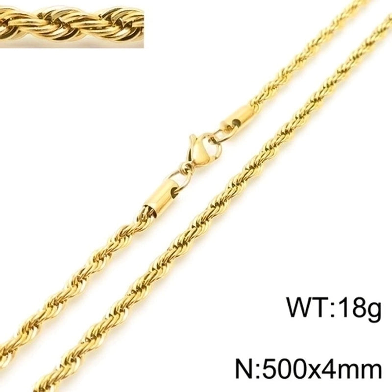 Jewelry Fashion Geometric 304 Stainless Steel 18K Gold Plated Plating Stainless Steel Necklaces