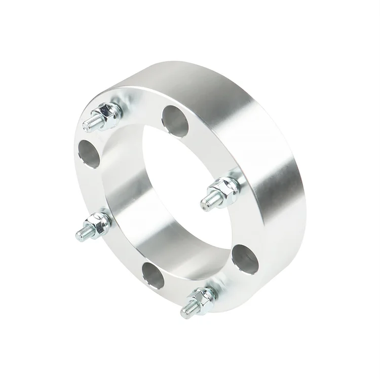 SEBLAFF 4 PCS 2in 4 x 156mm Silver Wheel Flange Spacers Adapters Hub Bore: 131mm Thread Size: 3/8in x 24