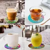 8pcs Color Flower DIY Diamond Painting Wooden Coasters