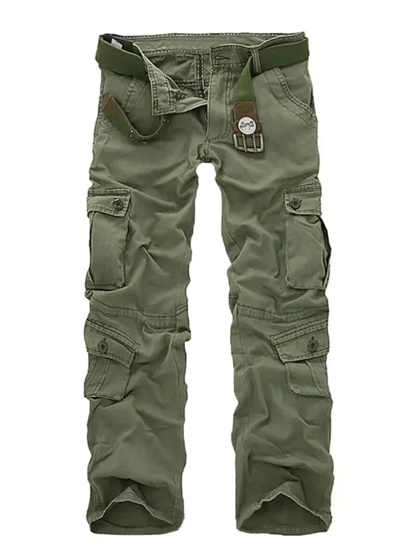 Men's Outdoor Casual Relaxed Fit 8-Pocket Cotton Workwear Cargo Pants