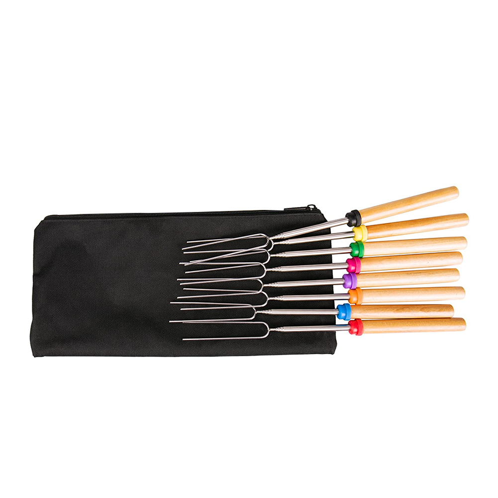 

8pcs Stainless Steel Telescoping Roasting Sticks Extendable Barbecue Forks, 501 Original