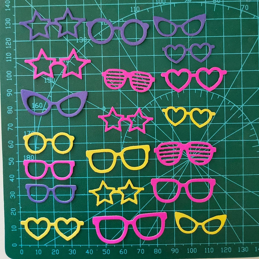 New 13 Pcs glasses metal cutting die mould scrapbook decoration embossed photo album decoration card making DIY handicrafts