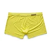 Men's Low Waist Sexy Solid Color Ice Silk Quick Dry Transparent Convex Bag Underwear