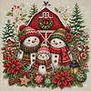 Christmas Farm Snowmen Full 11CT 3 Strand Stamped Cross Stitch Kit 45x45cm tapestrymarket