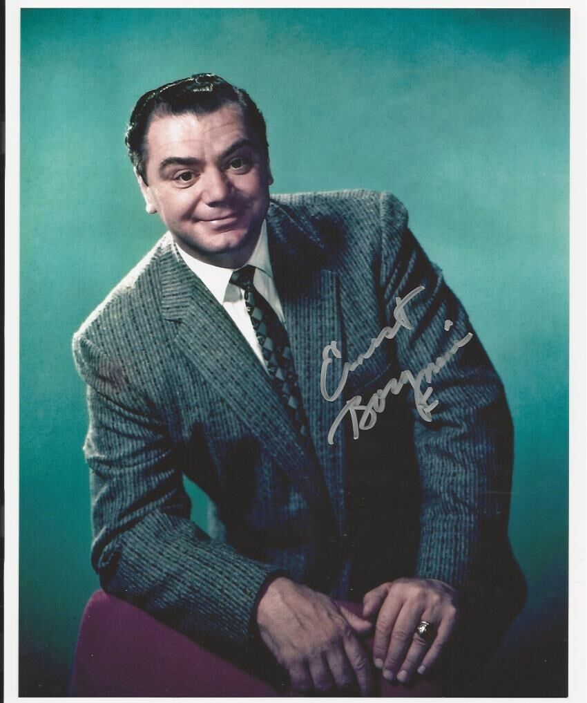 Ernest Borgnine signed Photo Poster painting