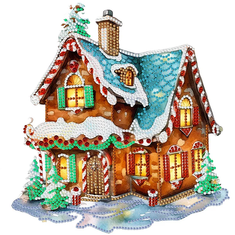 Christmas Cabin 30*30CM (Canvas) Special Drill Diamond Painting gbfke