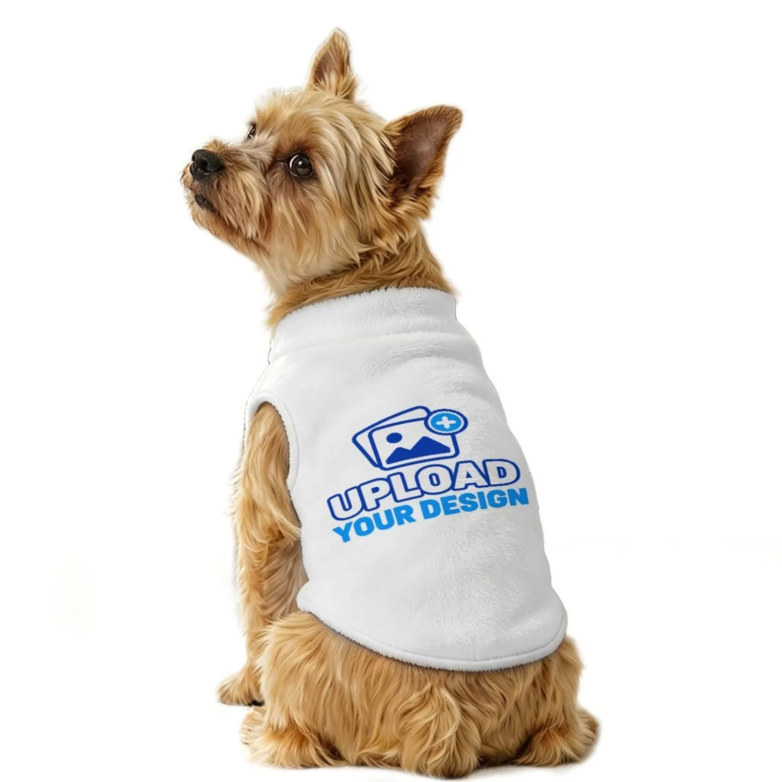 custom small fleece pet vest, size reference