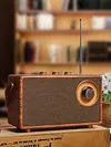 Retro Radio Speaker Wireless Portable FM Radio Receiver for Home Outdoor Travel