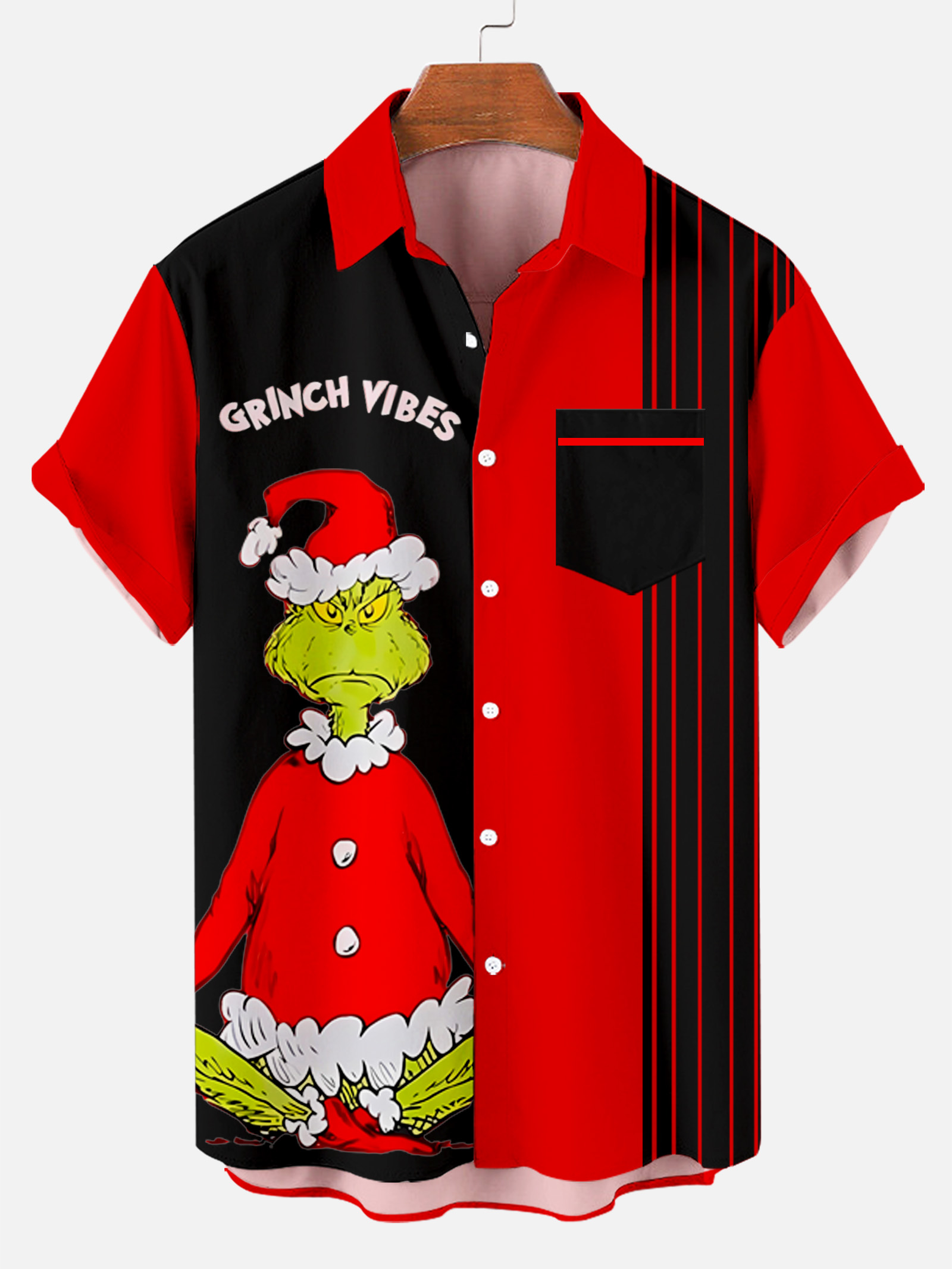 Men's Revisited Classic Christmas Movie Print Shirt PLUSCLOTHESMAN