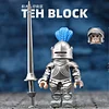 Medieval European Gothic style cavalry soldier armor and weapons military third-party building block minifigure assembly toy