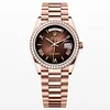Rolex Day-Date 36 m128345rbr-0075 Rose Gold Brown Ombr&eacute; Dial Diamond Bezel (36mm) Super Clone