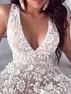 Deep V-Neck Lace Empire A-Line Sexy Mini Dress