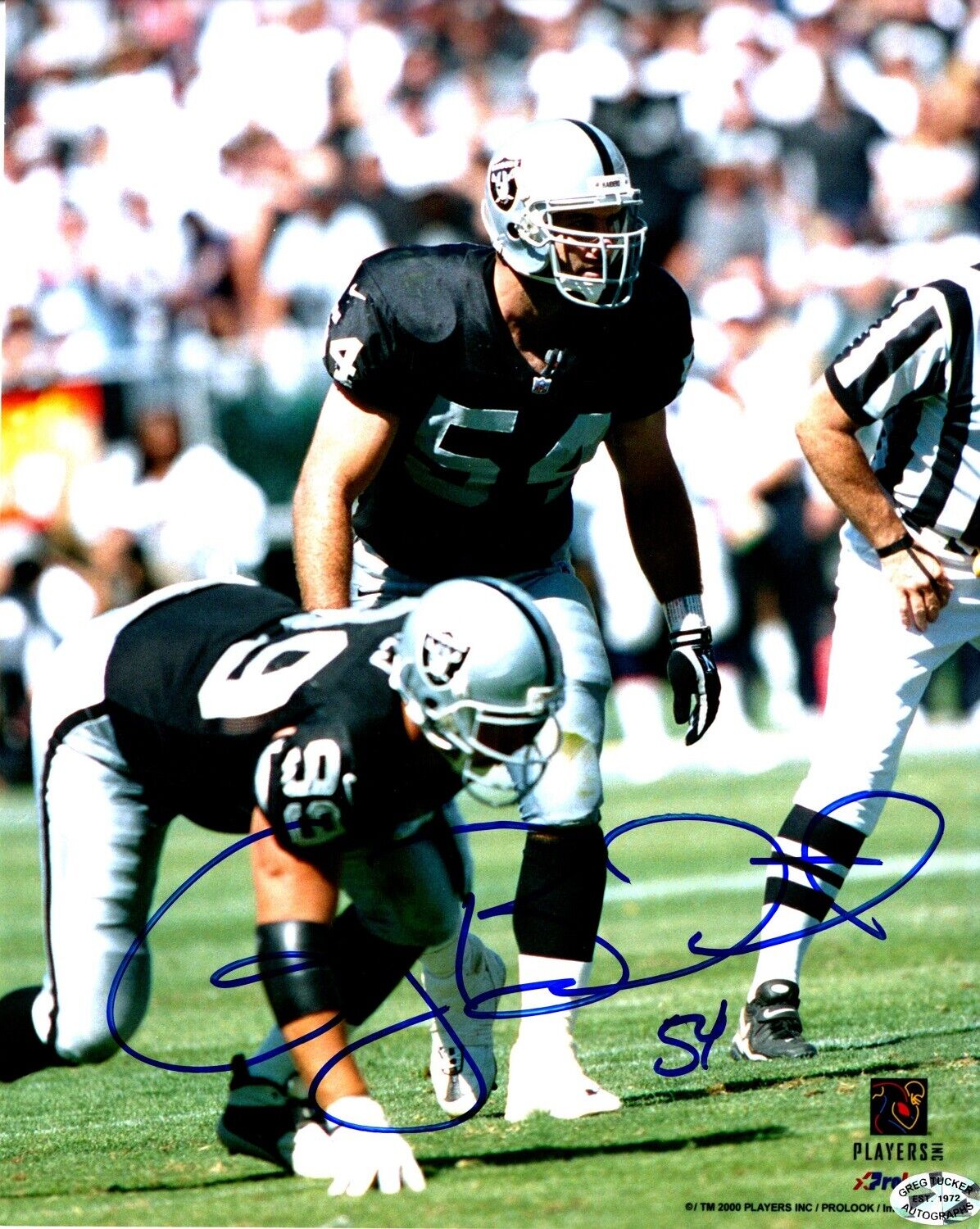 Greg Biekert Signed Autographed Los Angeles Raiders - Oakland Raiders 8x10 Photo Poster painting