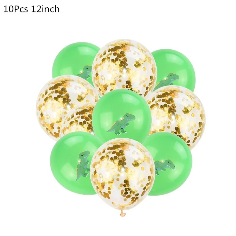 Dinosaur Birthday Party Dinosaur Foil Balloon Confetti Latex Ballons Dino Air Baloon Globos Kids Animal Jungle Party Decoration