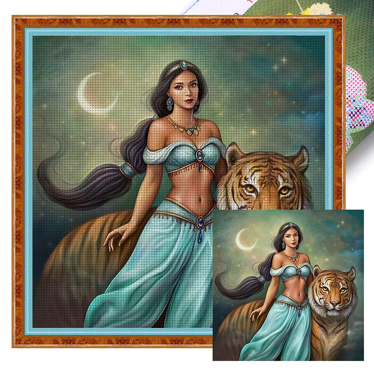 Princess Jasmine 11CT (40*40CM) Stamped Cross Stitch gbfke