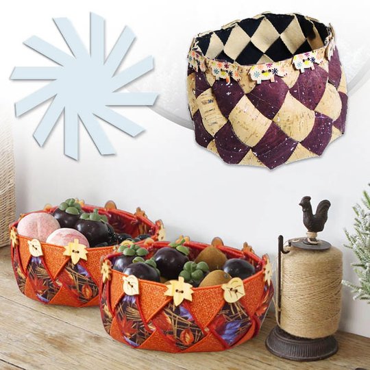 Magic Woven Spiral Storage Basket Included Instructions Pattern Template