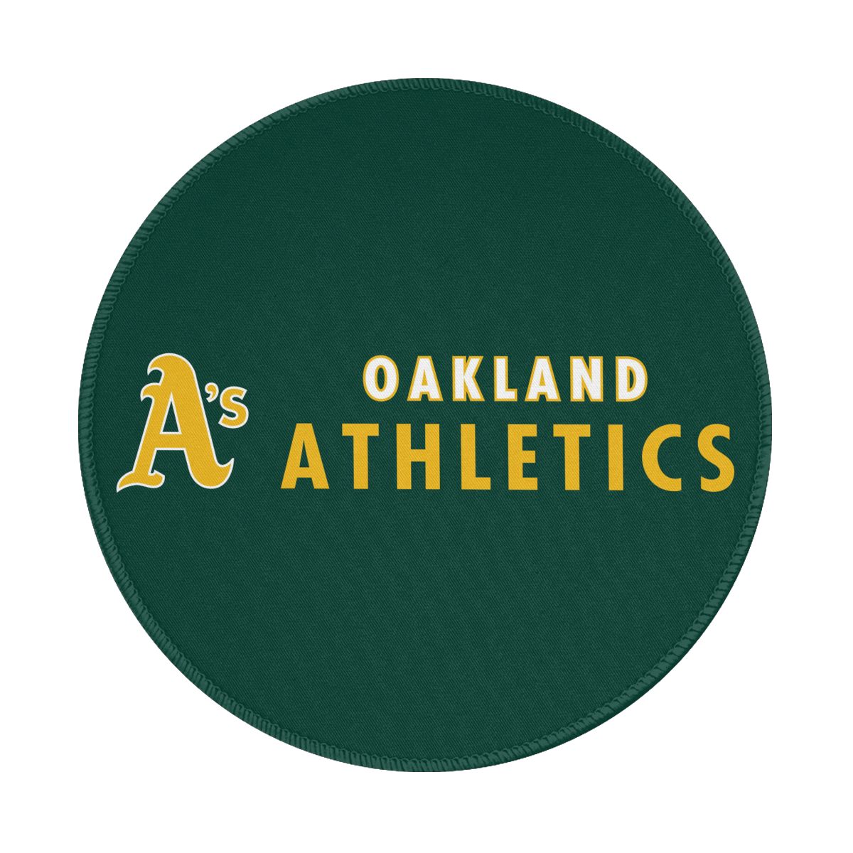 Oakland Athletics Simple Round Non-Slip Thick Rubber Modern Gaming Mousepad