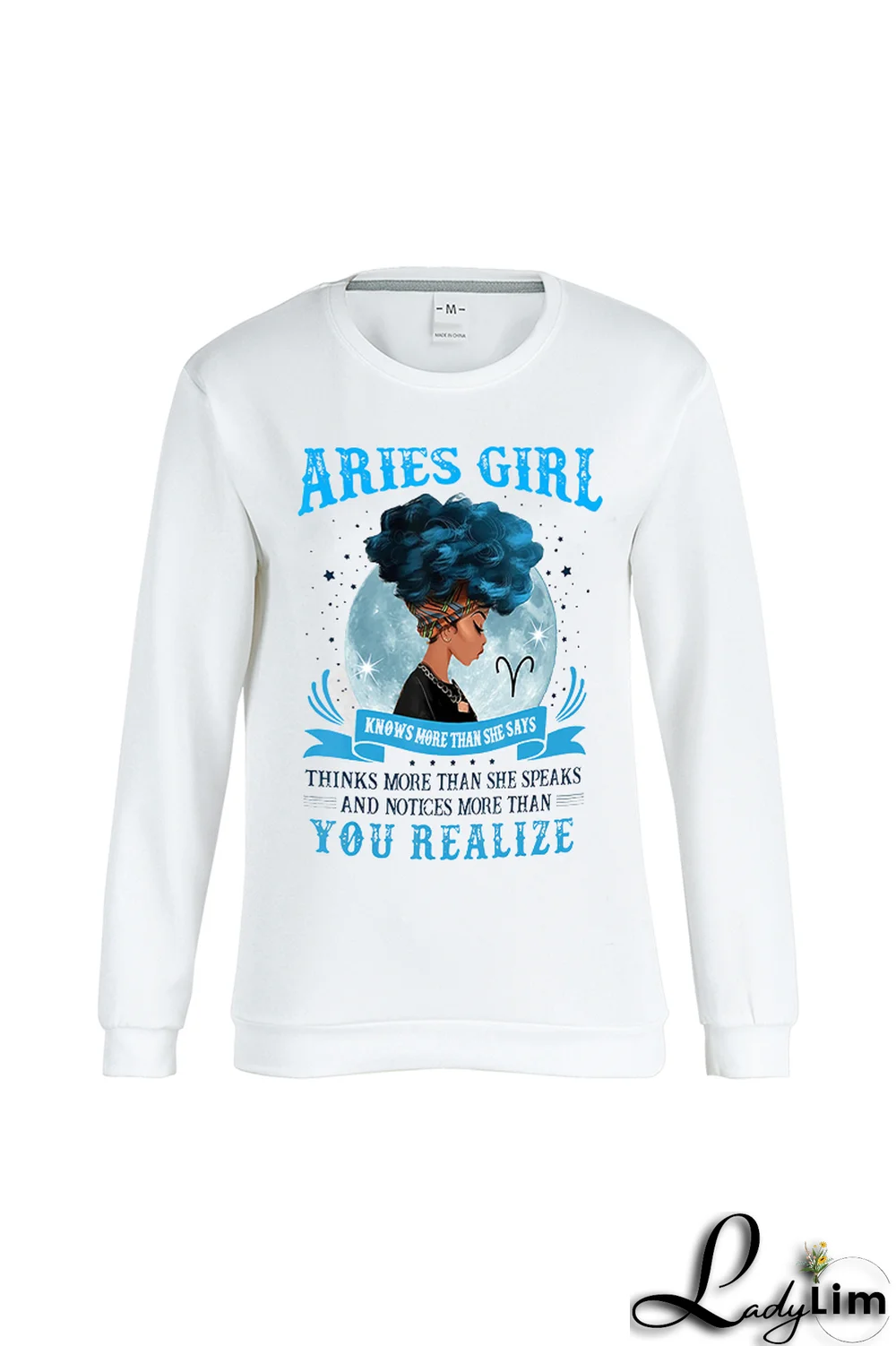 White Fashion Vintage Print Patchwork Letter O Neck Tops