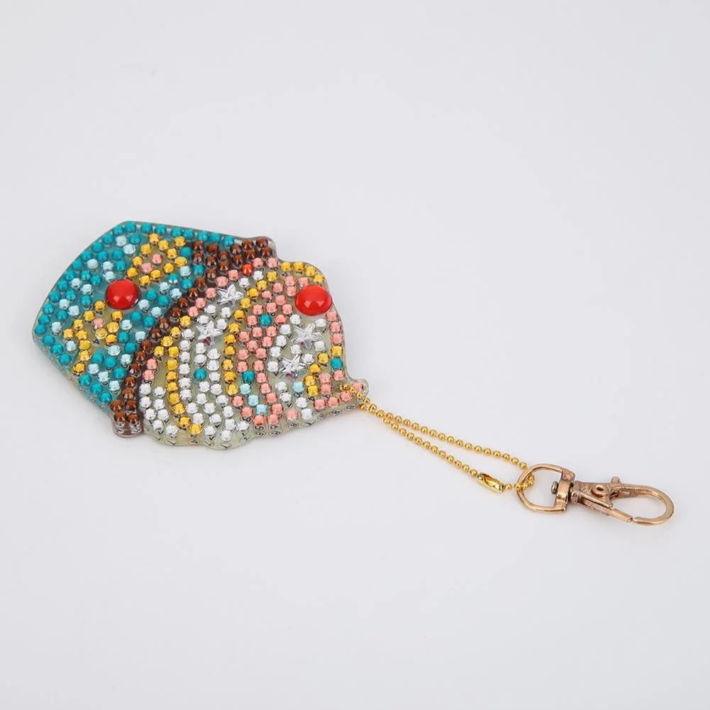 4pcs DIY Cupcake Full Drill Special Shaped Diamond Painting Keychains Gifts