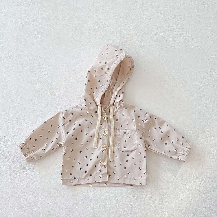Baby Dot Hooded Windproof Jacket