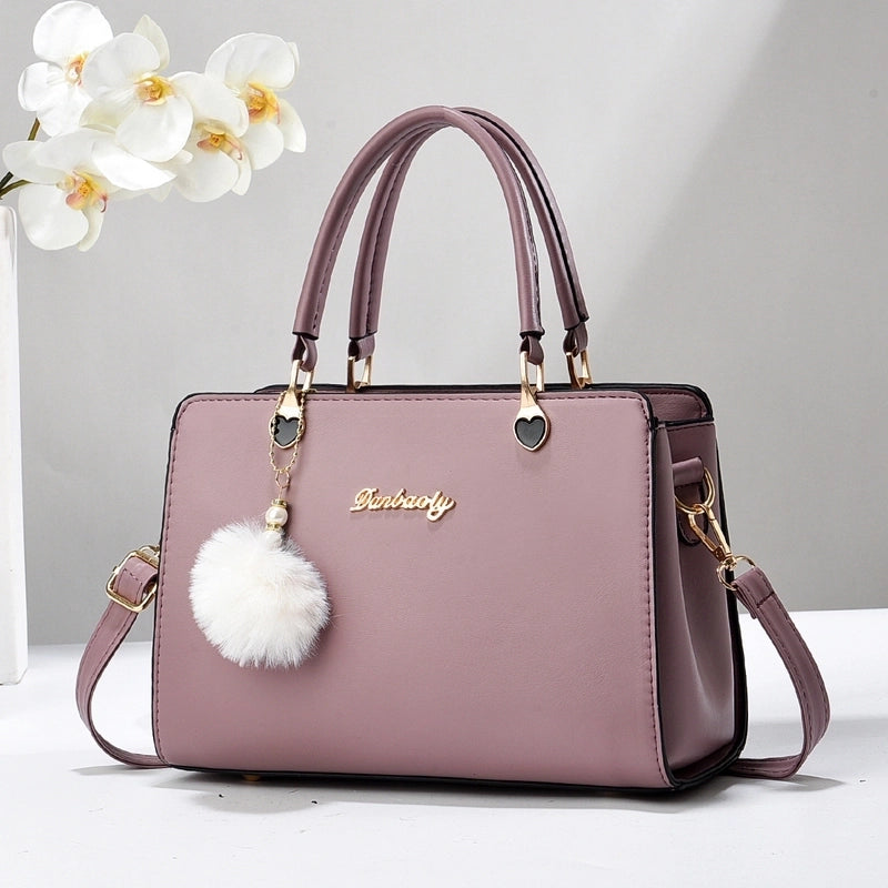 Women’s Large All Seasons Pu Leather Letter Solid Color Elegant Classic Style Square Zipper Square Bag