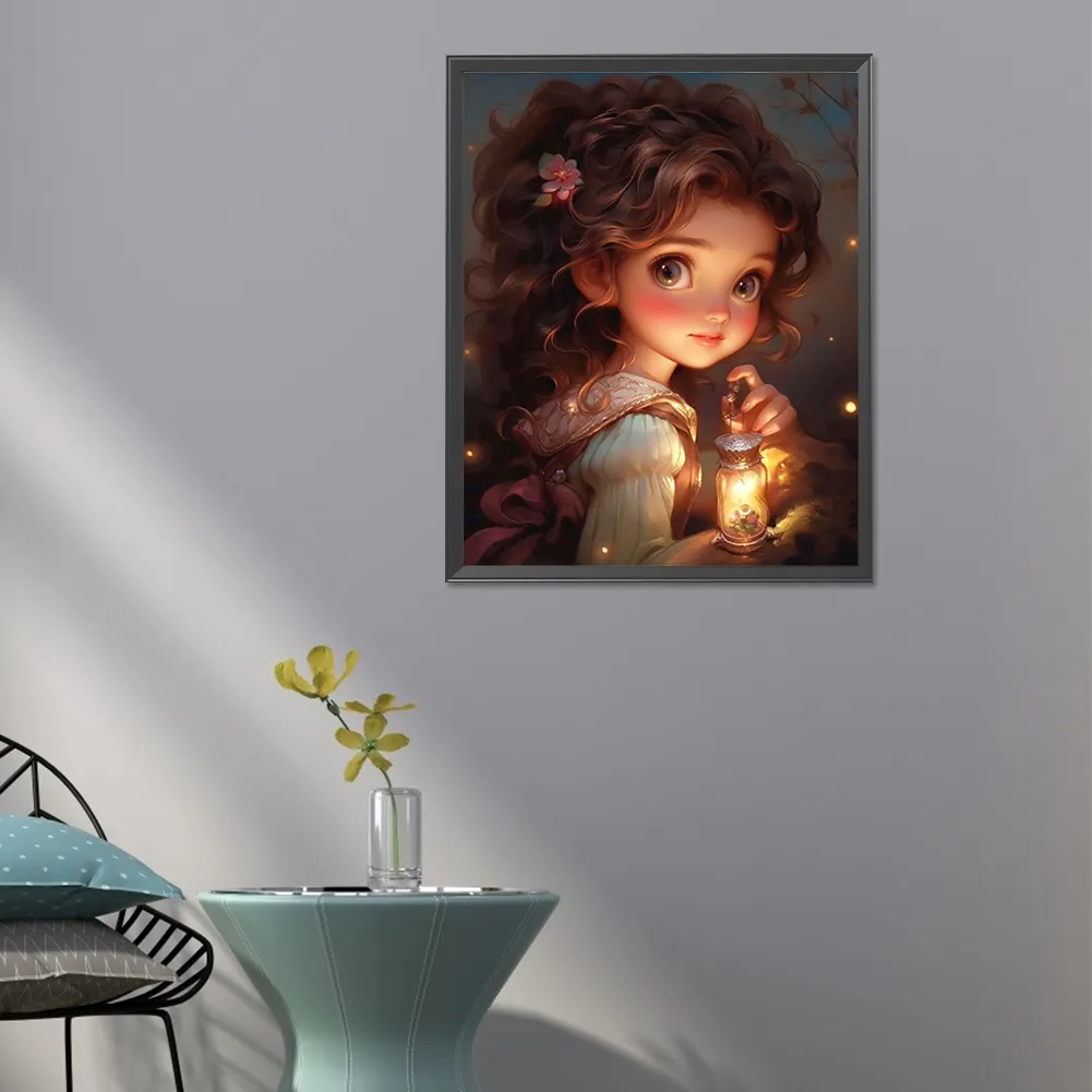Full Round Diamond Painting 40*50cm - Sweet Girl