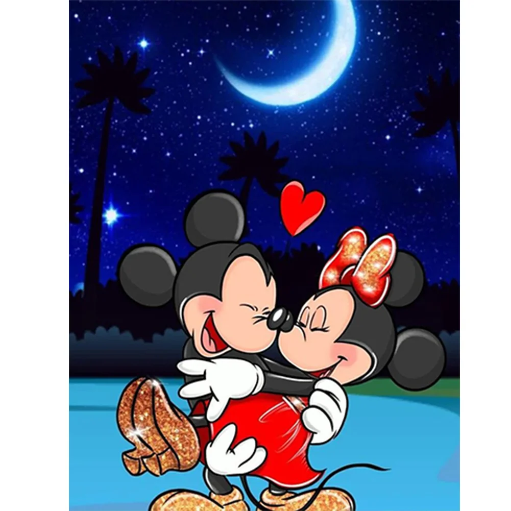 Glass Painting Mickey Mouse 30*40cm(canvas) full round drill diamond  painting