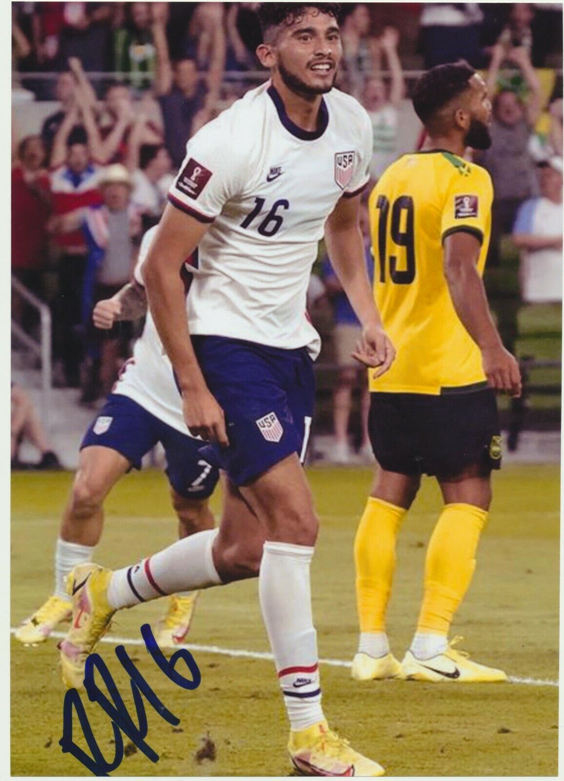 Ricardo Pepi Autographed Photo Poster painting 9x6 Team USA FC Dallas Soccer C640