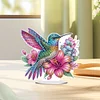 (US Only)2D Flat Hummingbird DIY 5D DIY Diamond Art Tabletop Decorations for Office Decor