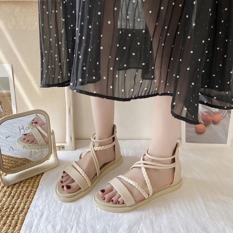  2022 Summer Dress Shoe for Women Fashion Designer Sandals Fairy Style Ins Platform