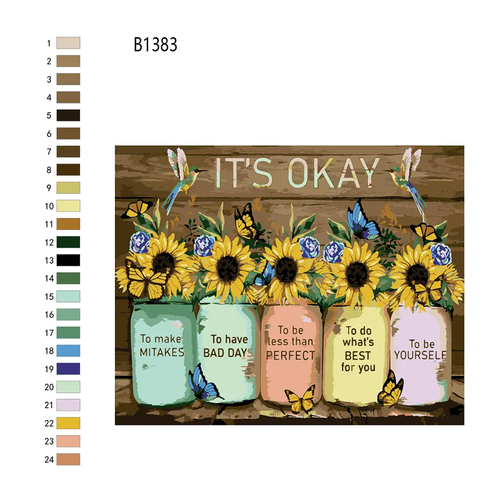 Sunlower Letters - Paint By Numbers(50*40cm)