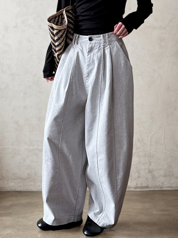 High Waist Casual Sickle Shape Jeans