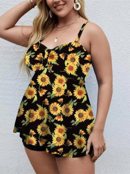 Women Long Sleeve V-neck Graphic Floral Printed Top