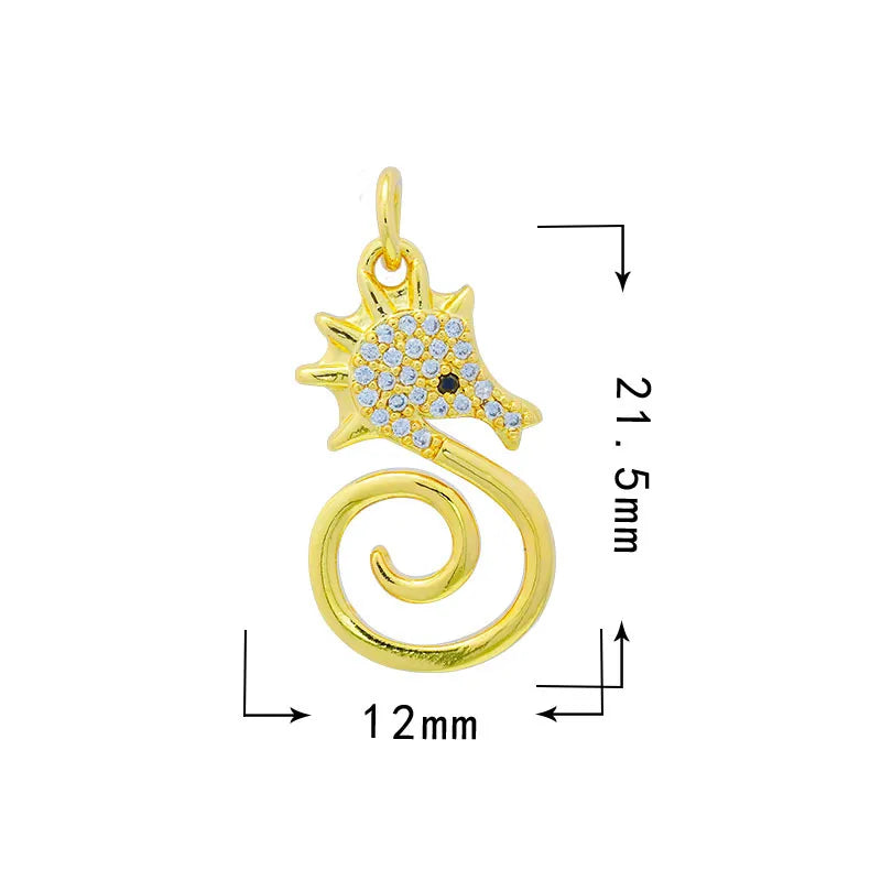 1 Piece 18*20.5mm 19*33mm Copper Zircon Star Moon Heart Shape Pendant