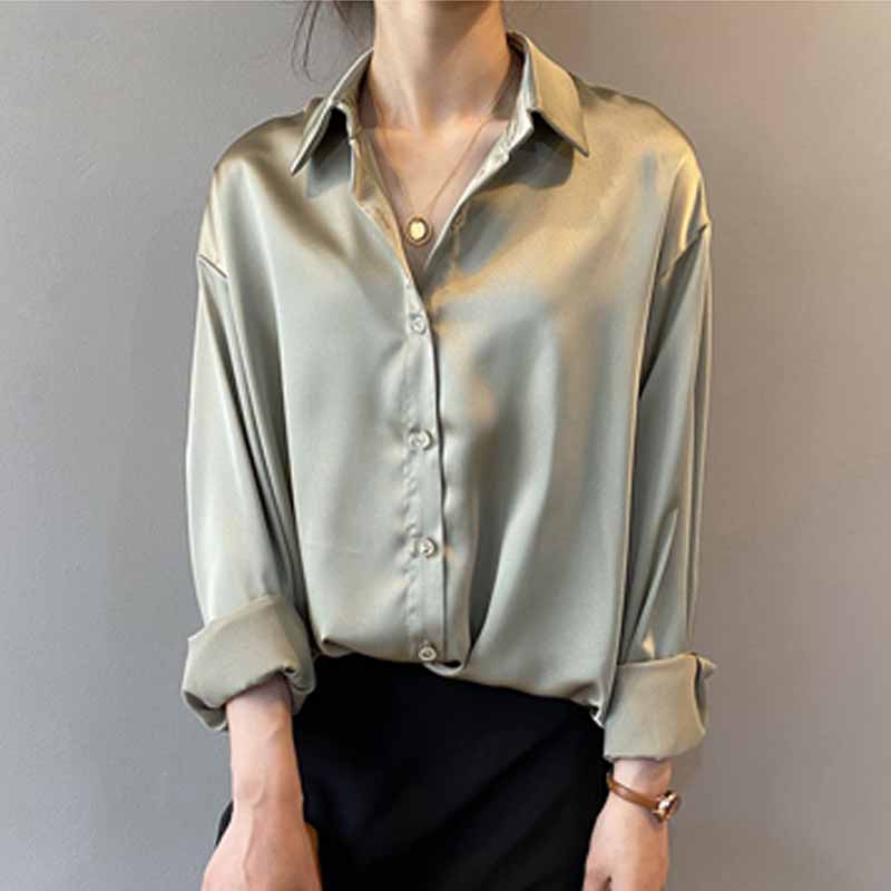 Spring New Solid Chiffon Blouse Women Casual Office Lady Shirt Elegant White Tops Vintage Long Sleeve Clothing Blusas 12534