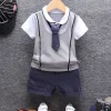 Kid Boy Formal Infant Striped 2 Pcs Sets