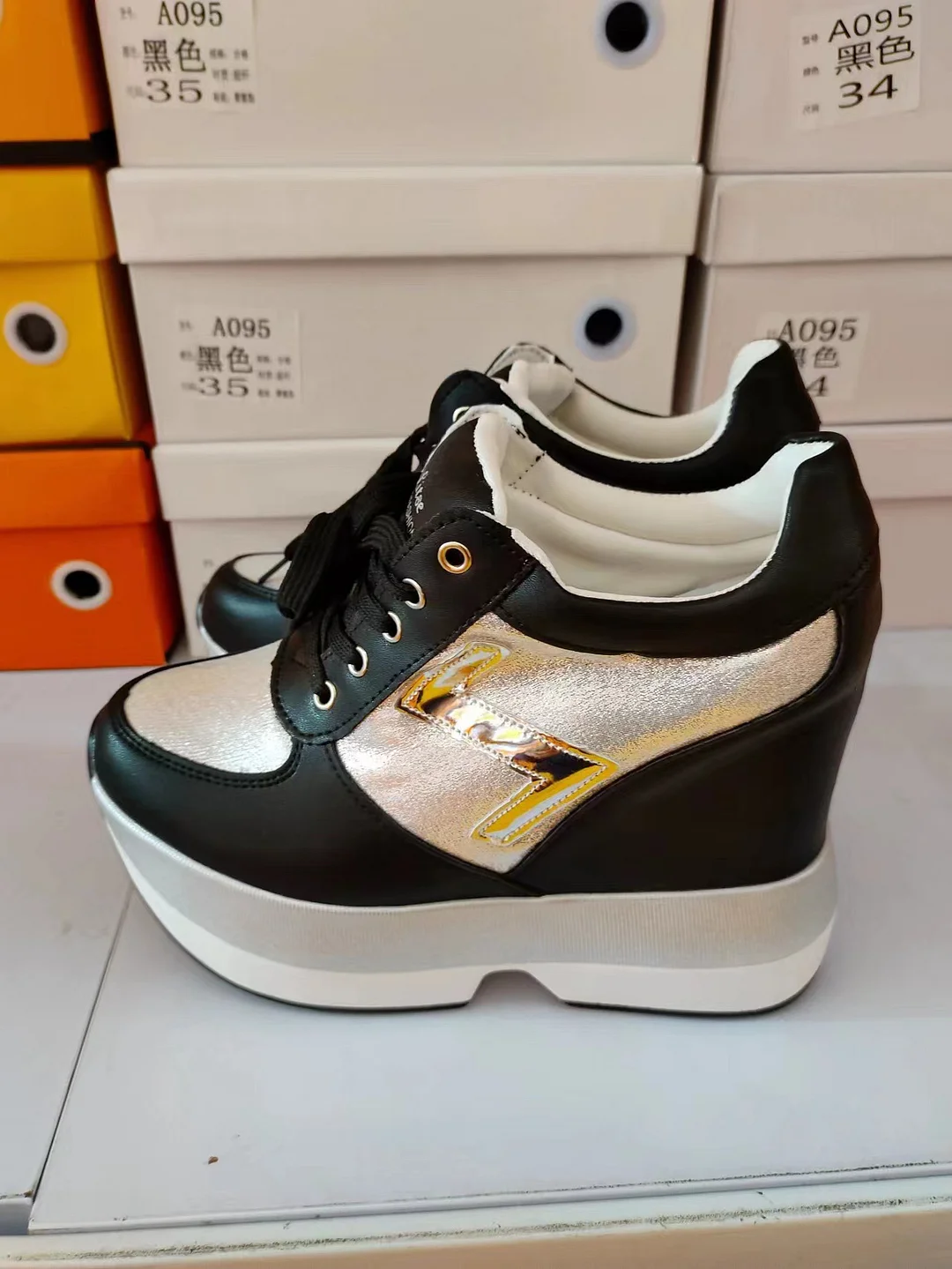 Tanguoant Tanguoant 2023 New Inner Heighten Small White Shoes Female Platform Korean Version Of Versatile Casual Shoes 12Cm Ultra High Heel Women's Singles Shoes