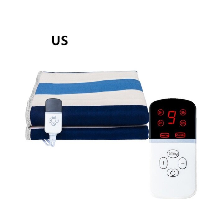 Electric-blanket-Heating Electric Blanket Throw Thermostat Mattress Heater Winter Bady Warmth Heated Mat 4 Time Setting 12hrs Timer Auto Shut Off-Electric-blanket