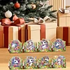 8PCS DIY Diamond Art Greeting Cards Xmas Congratulations Cards & Gifts (Flower)