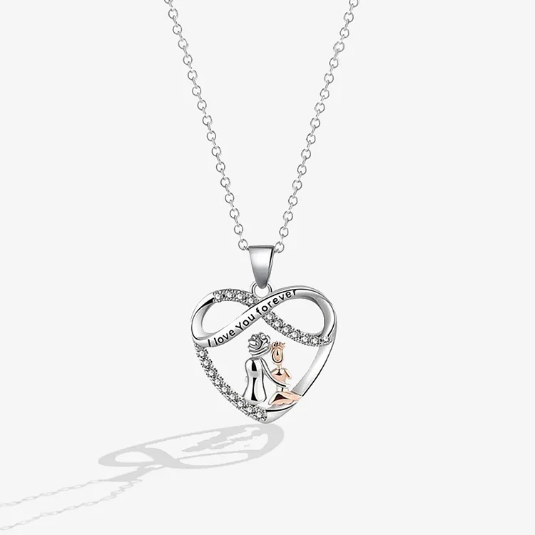 For Granddaughter - Highs & Lows Heart Necklace
