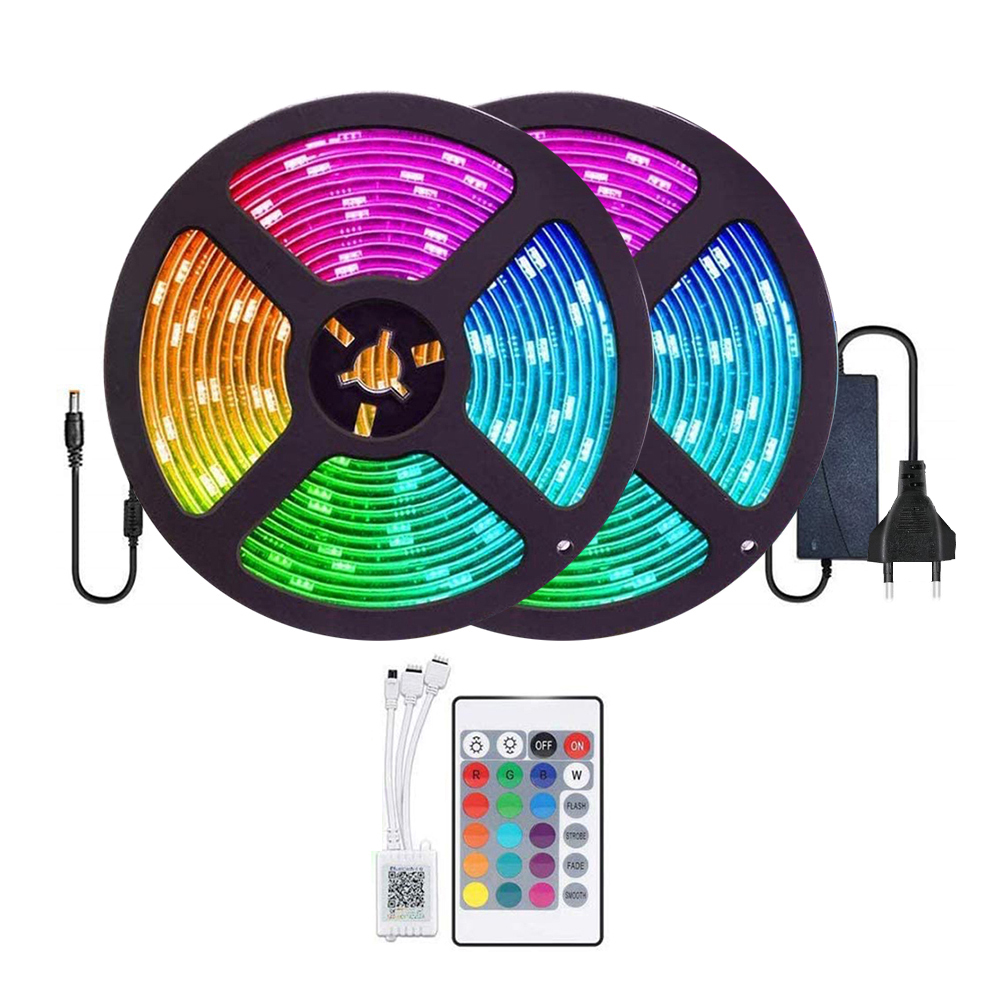 

10m 24 Key Remote Control TV Tape Lamp 5050RGB Waterproof Bluetooth Light, Uk, 501 Original