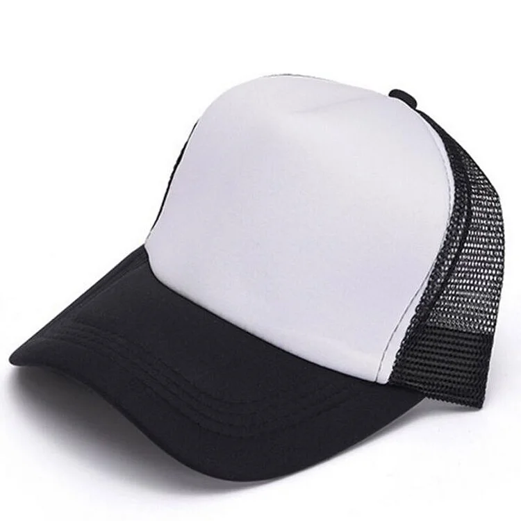 Women Plain Mesh Back Foam Trucker Hat Blank Baseball Cap for Men Summer Driver Hats Black Navy Pink Red Blue Yellow