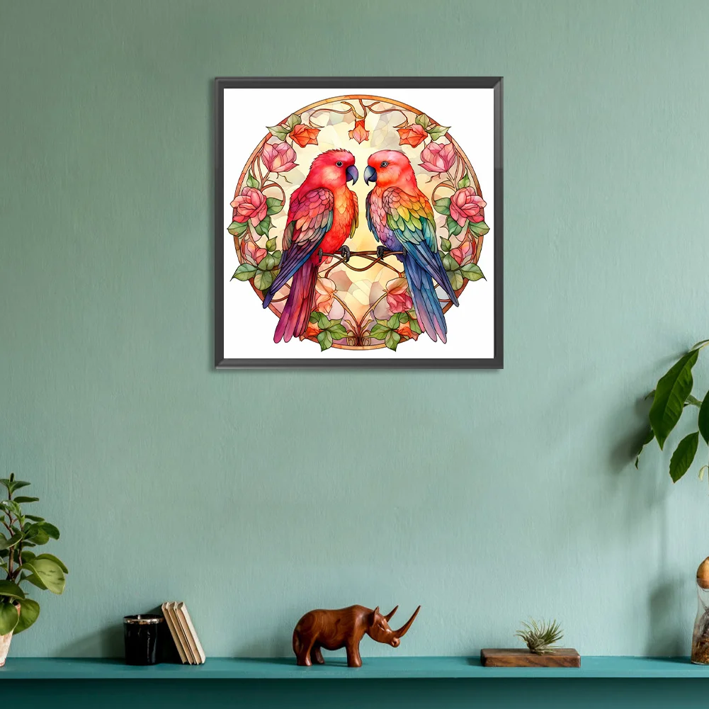 Full Round Diamond Painting 30*30cm - Love For Birds