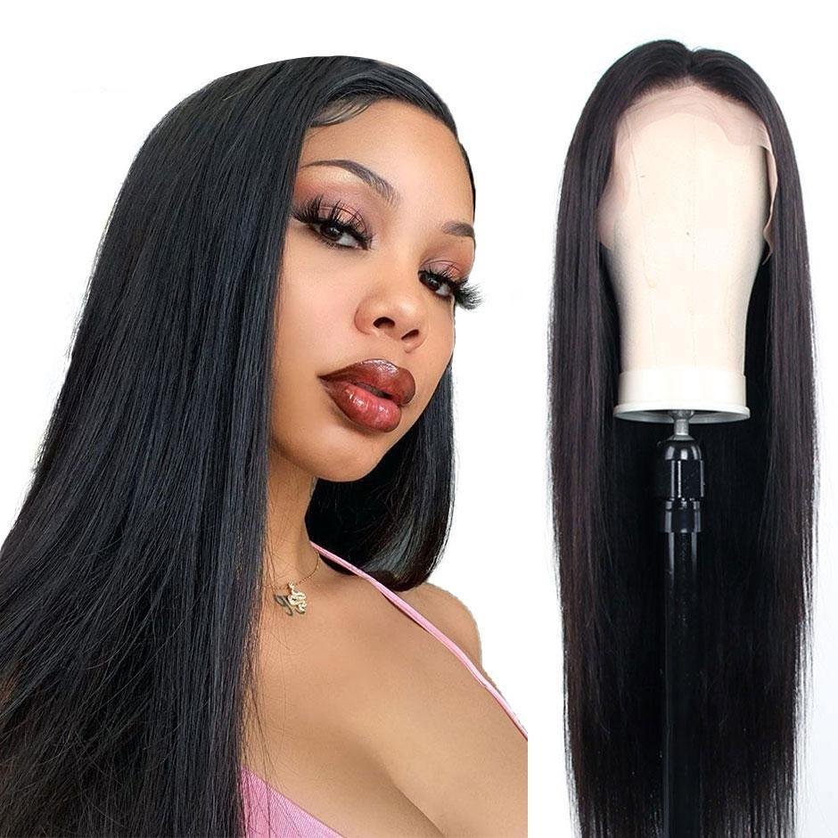 250% Density Straight Lace Front Human Hair Wigs-elleschic