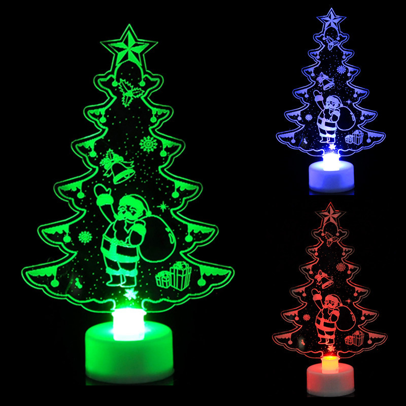 Tegooe 3D Engraved Acrylic LED Mini Night Light - Christmas Decor
