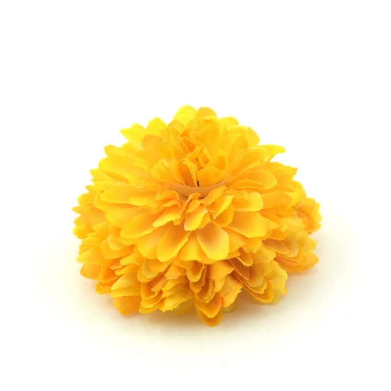 30pcs 5cm Silk Artificial Pompom Carnation Flower Head Hydrangea Wedding Home Decoration DIY Scrapbooking Craft Fake Flowers