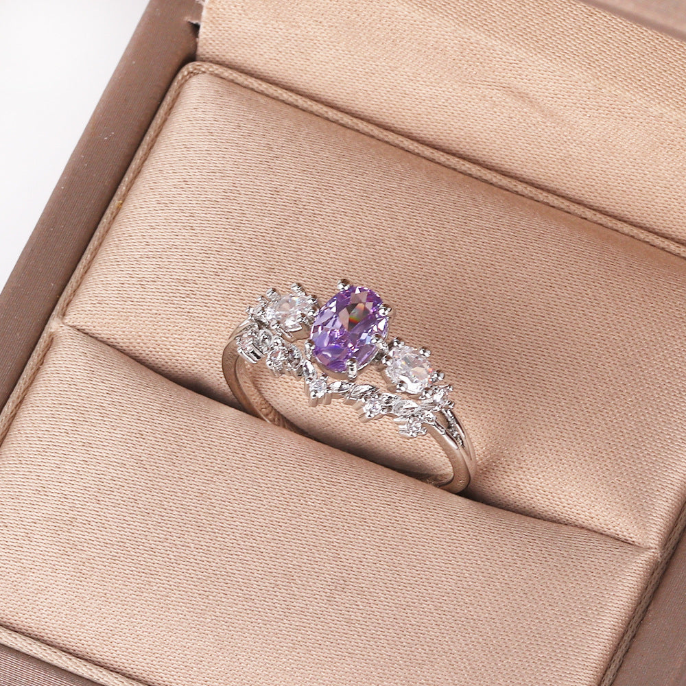 IG Style Women Crown Heart Circle Copper Electroplating Rings