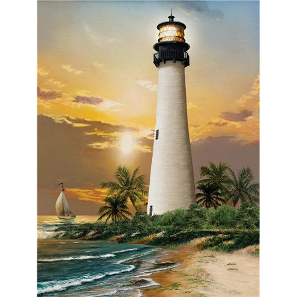 Diamond Painting - Full Round/Square Drill - Lighthouse(30*40 - 50*60cm)