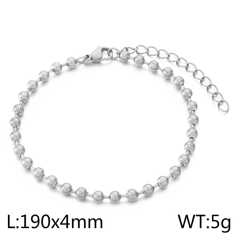 Basic Solid Color Titanium Steel 18K Gold Plated Bracelets In Bulk