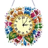 DIY Sunflower Diamond Painting Ornament with Clock Function for Decor